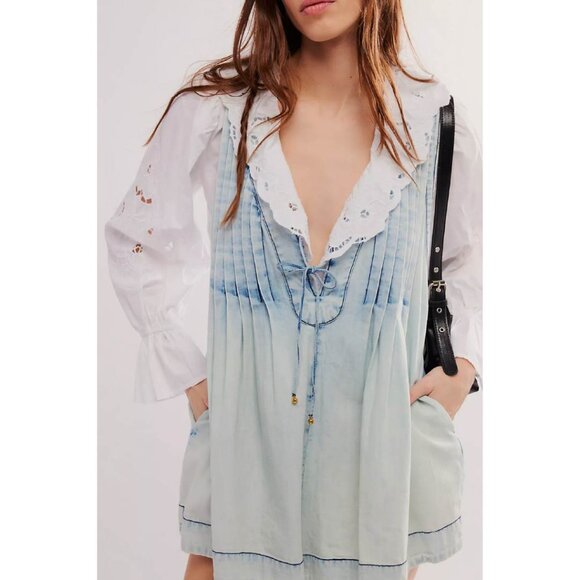 Free People Webster Romper - XSmall - By the Beach Wash - Picture 1 of 6